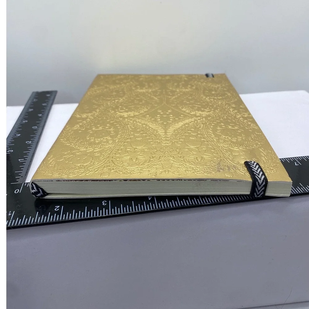 Christian Lacroix Paris Paseo Gold‎ Embossed Journal Notebook Metallic Gold 8x6